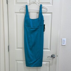 Calvin Klein Blue Bodycon Midi Dress